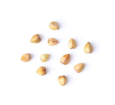 Buckwheat on the white background Stock Photos