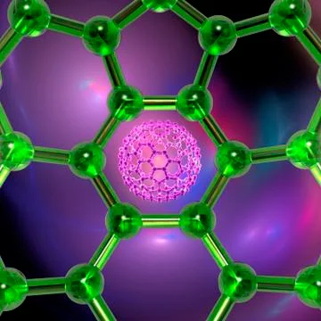 Buckyball, artwork Stock Illustration