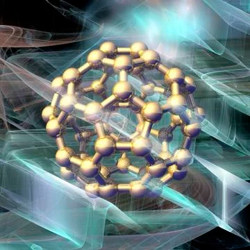 Buckyball, artwork Stock Illustration