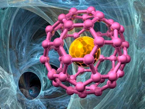 Buckyball, artwork Stock Illustration