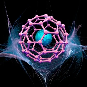 Buckyball, artwork Stock Illustration