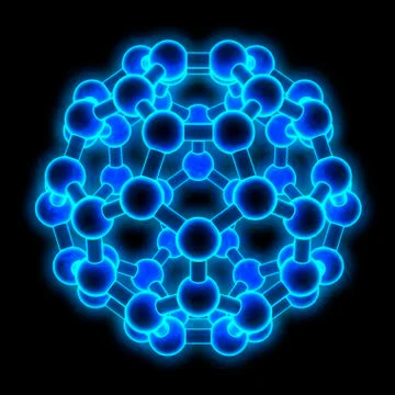 Buckyball, artwork Stock Illustration