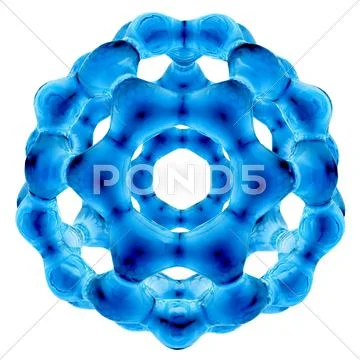 Buckyball, c60 buckminsterfullerene Stock Illustration