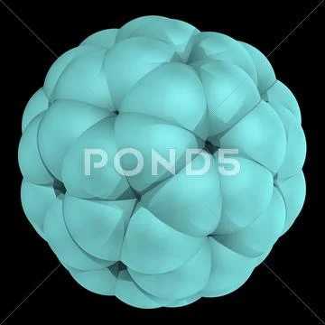 Buckyball molecule, artwork Stock Illustration