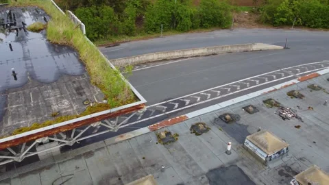Bucsu Border Checkpoint with Overgrown Vegetation Stock Footage 277438205