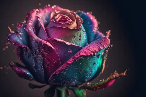 Bud of a beautiful rose close-up Stock Illustration