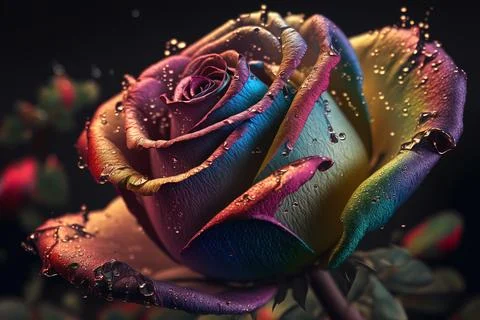 Bud of a beautiful rose close-up Stock Illustration