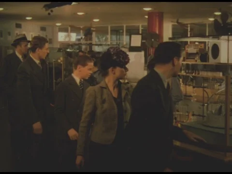 Bud is introduced to young members of science club - 1939 Stock Footage 112122664