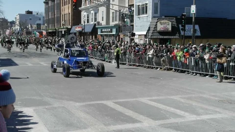 Bud Light Buggy Saint Patrick's Day Boston 스톡 동영상 87326270