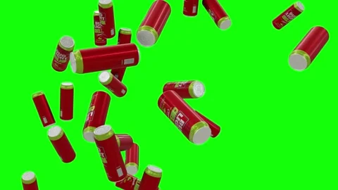 Bud Light Chelada Extra Lime is a flavored beer beverage Falling on Green Stock Footage 342303195