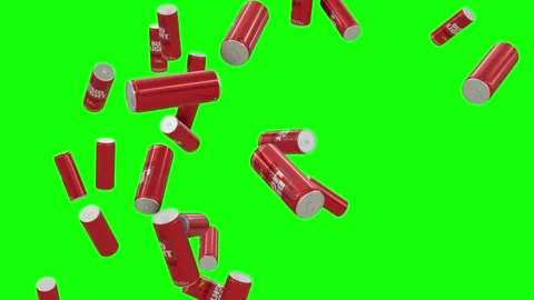 Bud Light Grapefruit is a flavored beer beverage Falling on Green Screen With Stock Footage 342303181