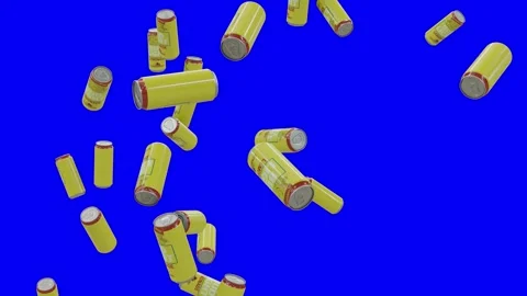 Bud Light Lemonade is a flavored beer beverage Falling on Green Screen With Stock Footage 342303200
