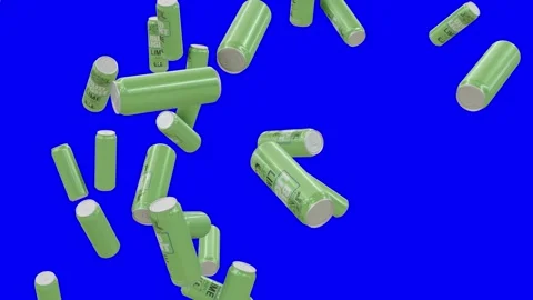 Bud Light Lime is a flavored beer beverage Falling on Green Screen With Alpha Stock Footage 342303190