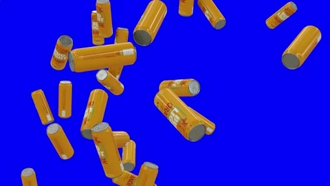Bud Light Orange is a flavored beer beverage Falling on Green Screen With Alpha Stock Footage 342303208