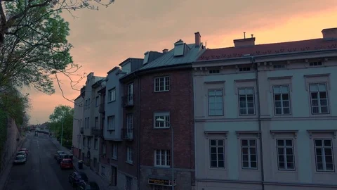 Buda, castle district at dawn, Budapest Stock Footage 83636010