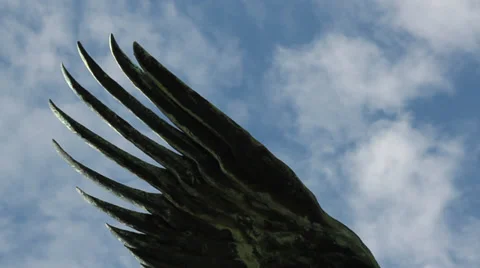 BUDA CASTLE EAGLE LOW ANGLE CU 05 Stock Footage 38845096