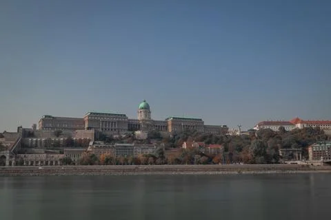 Buda Castle perched on Castle Hill above the Danube River in Budapest, Hungary Fotos Stock