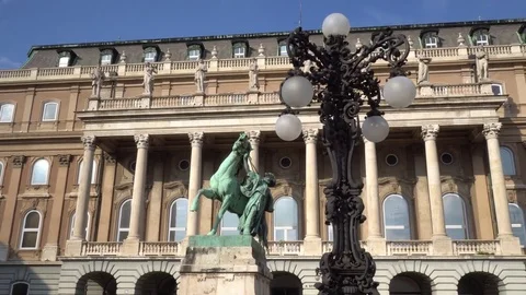 Buda Castle Royal Palace in Budapest Hungary Stock Footage 78579505