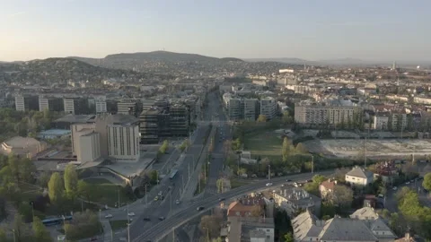 Buda Side of Budapest Downtown Stock Footage 231328973