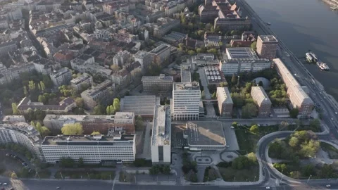 Buda Side of Budapest Downtown Stock Footage 231329117