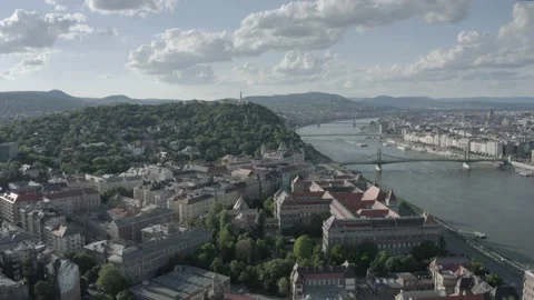 Buda Side of Budapest Downtown Stock Footage 231329210