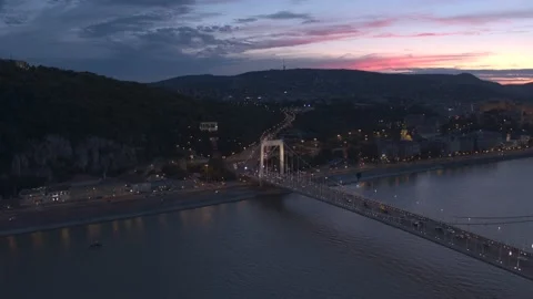Buda Side of Budapest Downtown Stock Footage 231329354