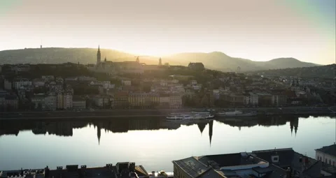 Buda Side of Budapest Downtown Stock Footage 231336932