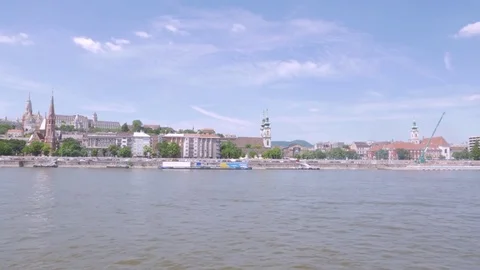 Buda side from the Danube, Budapest Stock Footage 83765287