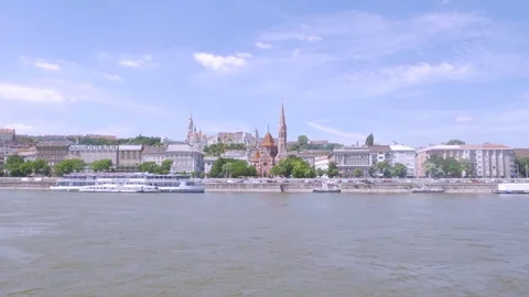 Buda side from the Danube, Budapest Stock Footage 83765304