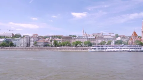 Buda side from the Danube, Budapest Stock Footage 83765384