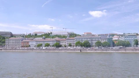 Buda side from the Danube, Budapest Stock Footage 83765402