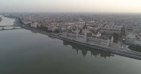 Budapest aerial skyline 4k Stock Footage 101219021