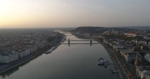 Budapest aerial skyline 4k Video stock 101221072