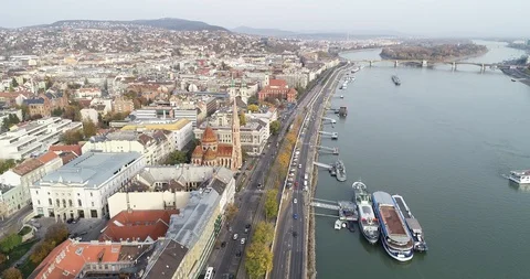 Budapest aerial skyline 4k Stock Footage 101235064