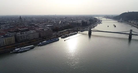 Budapest aerial skyline 4k Stock Footage 101236384