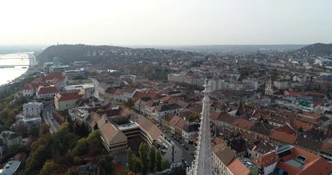 Budapest aerial skyline 4k Stock Footage 101237019