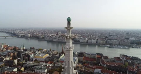 Budapest aerial skyline 4k Stock Footage 101237386