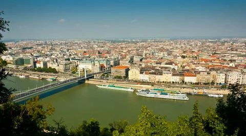 Budapest aerial view Foto stock