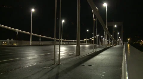 Budapest And Bridge Over Night Stock Footage 46010668