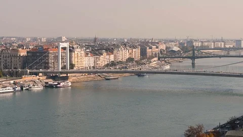 Budapest and Danube river 스톡 동영상 99185428
