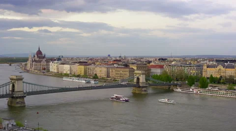 Budapest and Danube river timelapse Video stock 56843265