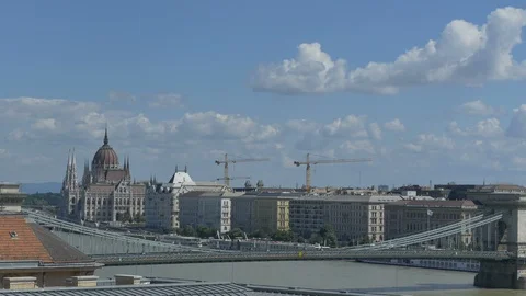 Budapest and Danube View Stock Footage 92741817
