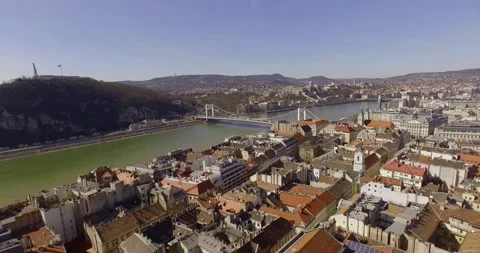 Budapest birds eye view Stock Footage 235717965