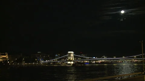 Budapest Bridge Stock Footage 46012955