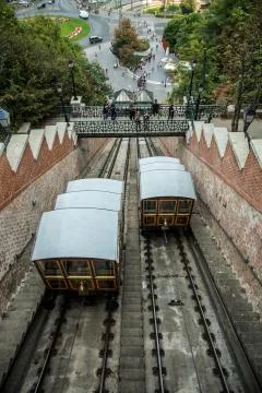 Budapest Cable Car Stockfoto's