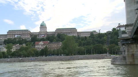 Budapest Castle And Danube River Stock Footage 45996435