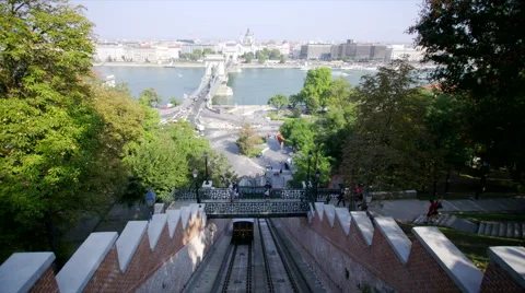 Budapest Castle Hill Funicular Stock Footage 57142703