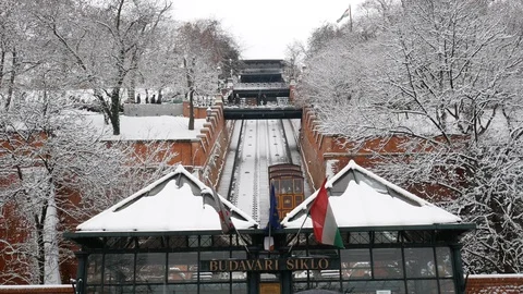 Budapest Castle Hill Funicular Stock Footage 99840619