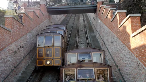Budapest castle hill funicular . Stock Footage 103169973