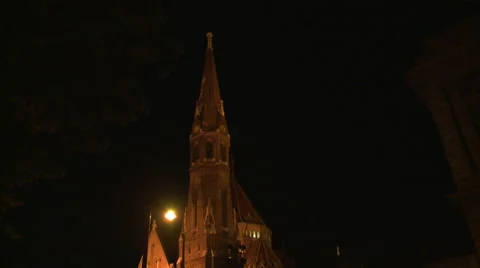 Budapest Castle in The Night Stock Footage 46012890